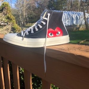 Comme des Garçons x converse size 10 gold tips